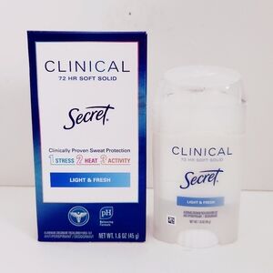 🐢2/$15 Secret Clinical Strength Invisible Solid Deodorant Stick Light & Fresh